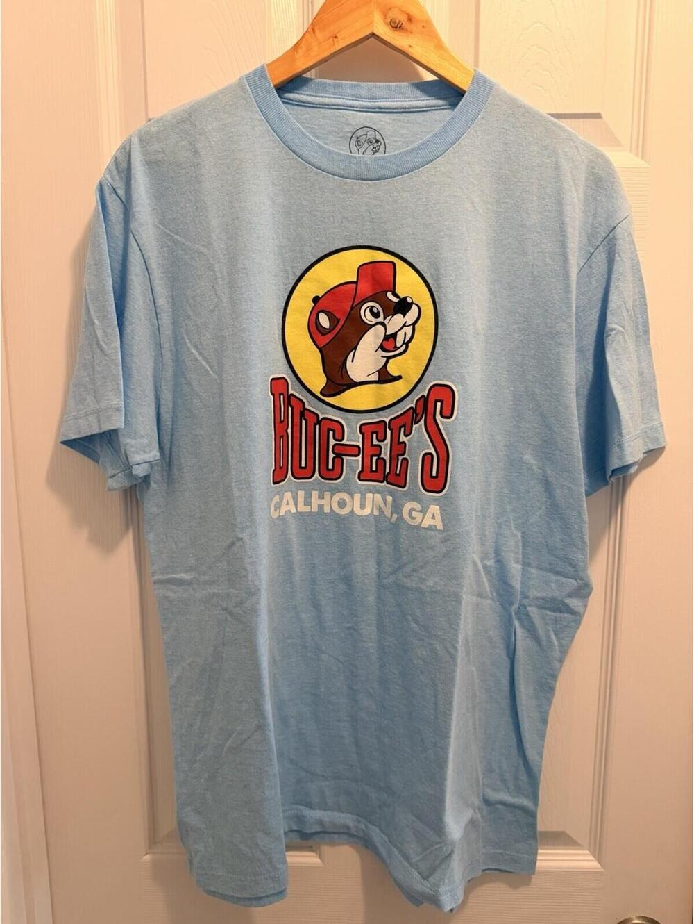 Buc-Ees Unisex Graphic Tee TShirt Blue Short Sleeves Round Neck Large